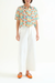 Women's Compania Fantastica Cropped Blouse in Big Royal