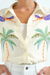 Women's Compania Fantastica Cropped Blouse in Palm & Mermaid