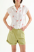 Women's Compania Fantastica Embroidered Blouse in Lobster