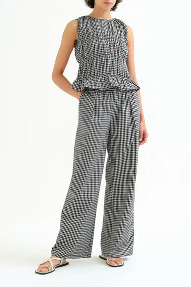 Women's Compania Fantastica Ruched Gingham Tank