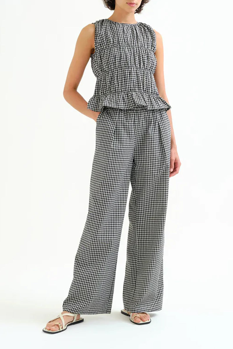 Women's Compania Fantastica Ruched Gingham Tank