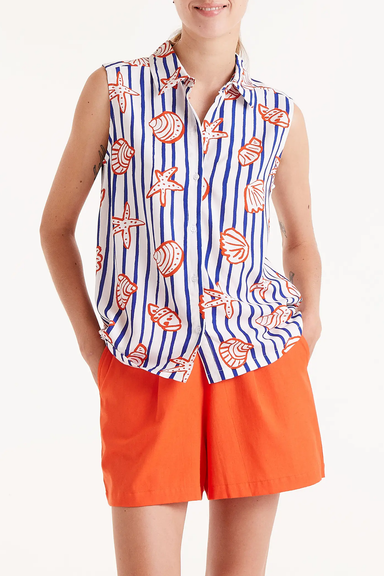 Women's Compania Fantastica Sea Stripe S/L Blouse