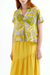 Women's Compania Fantastica Vacation Blouse in Bananas
