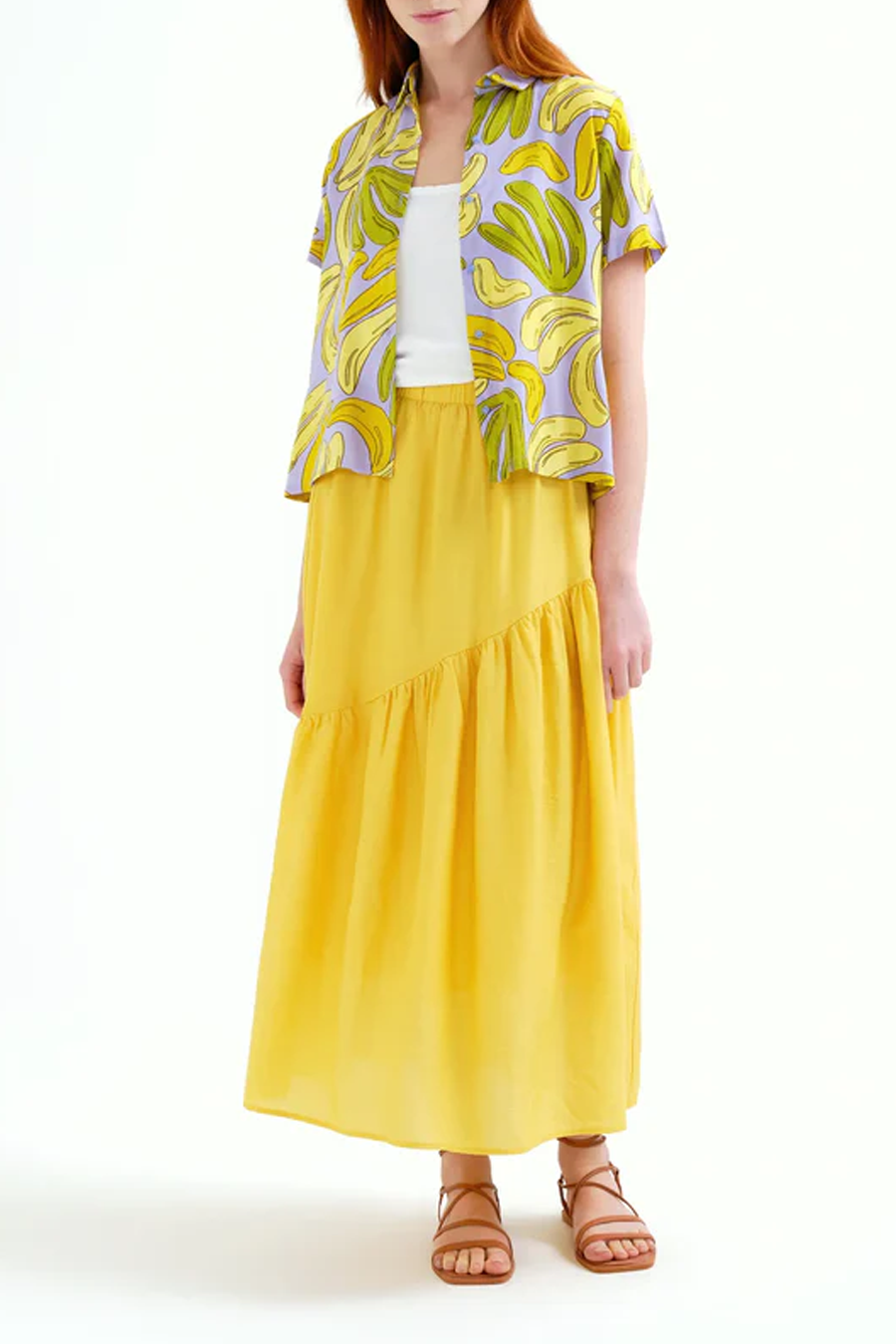 Women's Compania Fantastica Vacation Blouse in Bananas