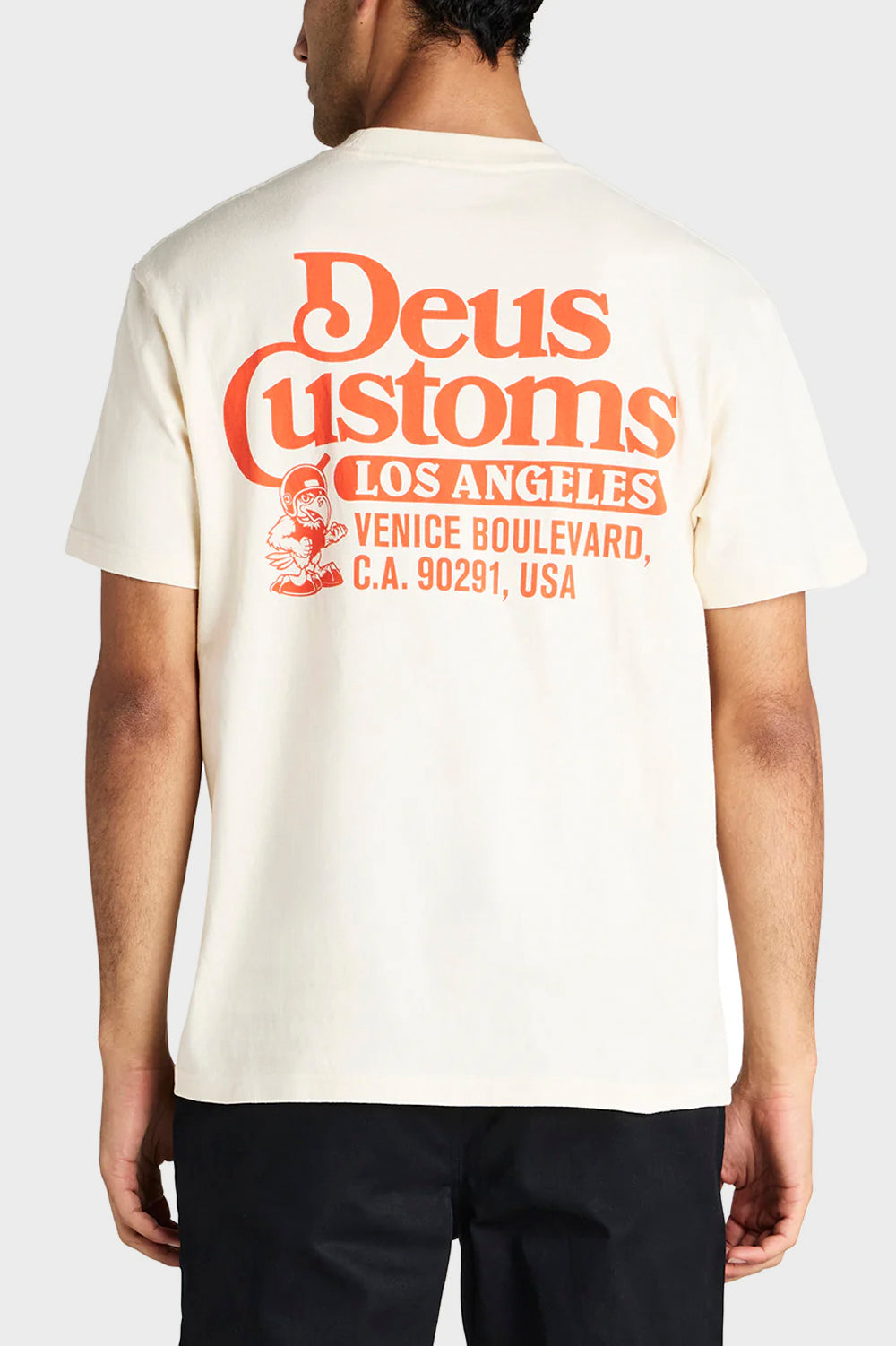 Men's Deus Ex Machina Raptor Tee in Dirty White