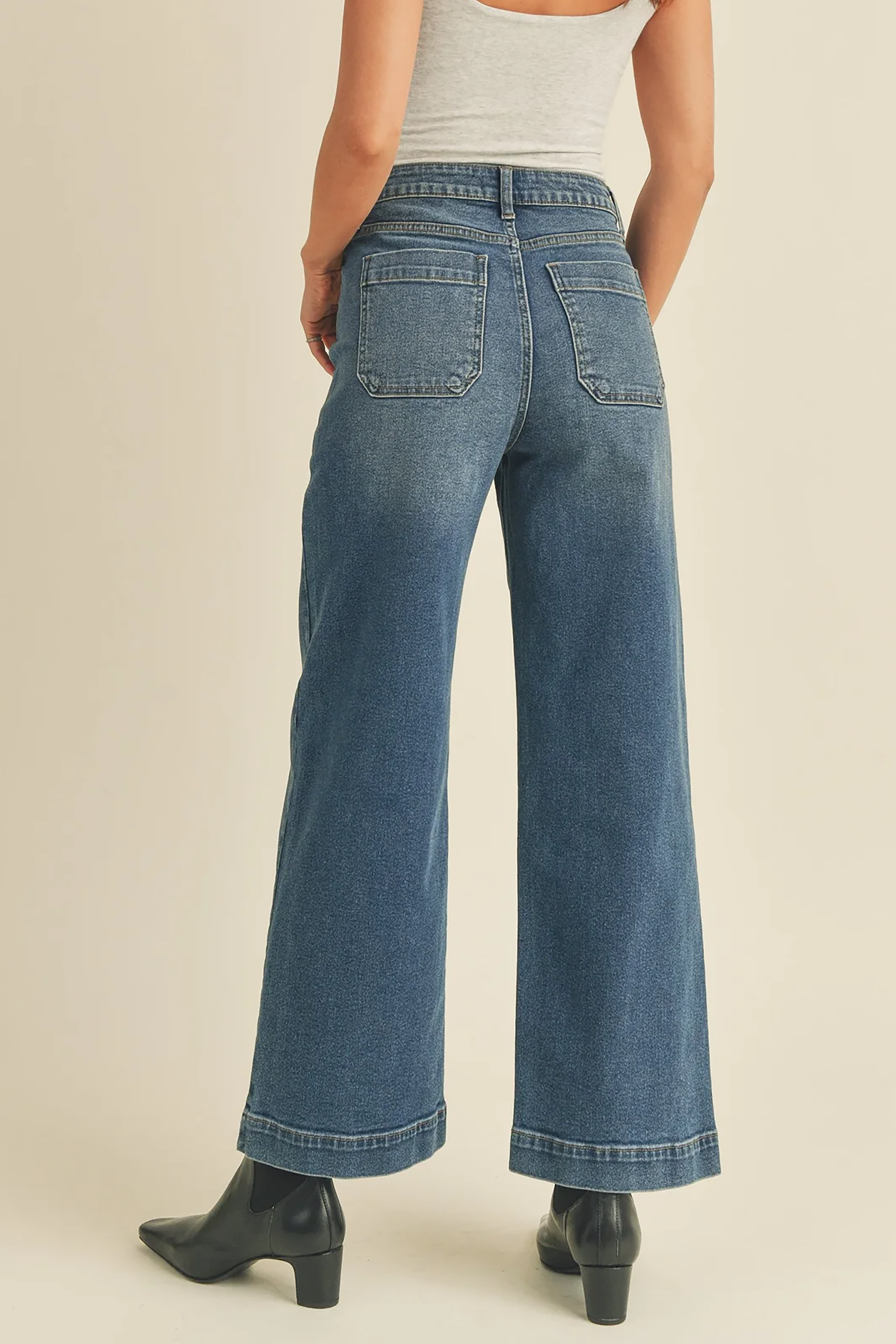 Eve Utility Jean in Dark Denim