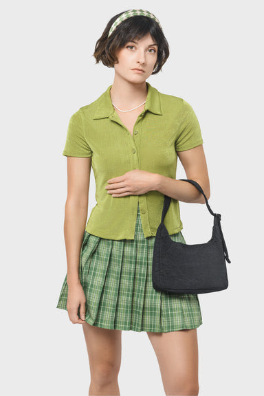 Baggu Mini Nylon Shoulder Bag in Black