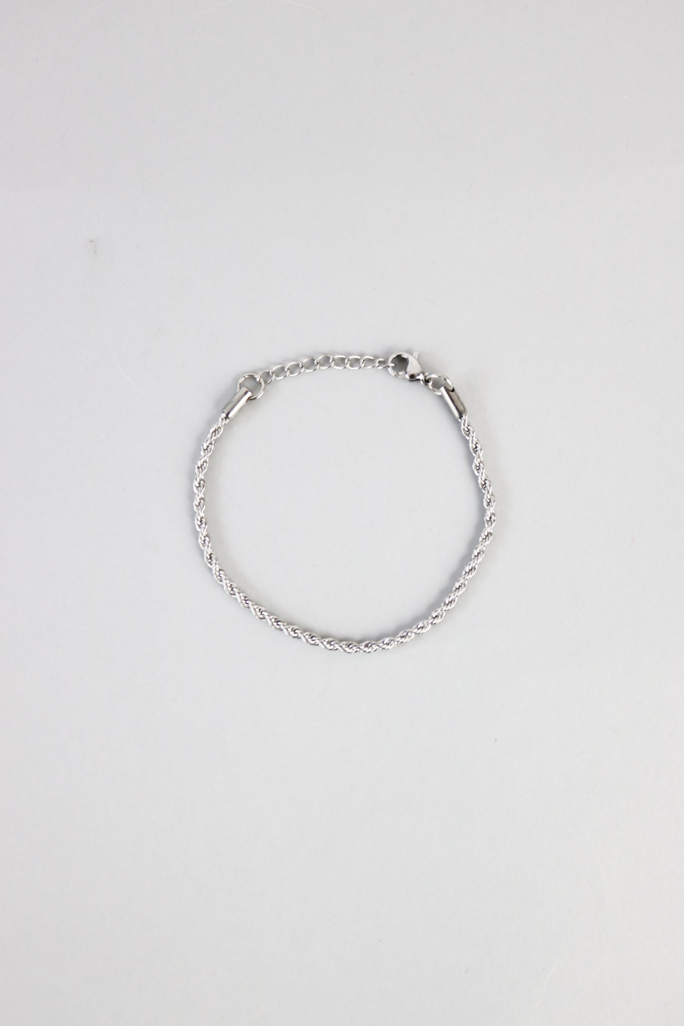 Delicate Rope Chain Bracelet in Silver
