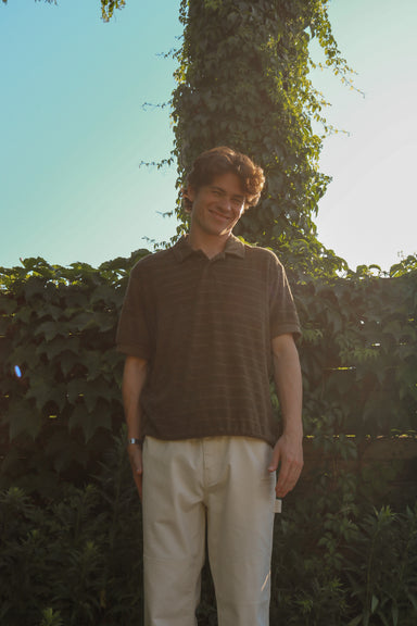 Men's Brixton Weekend Terry Cloth S/S Polo in Ivy Green
