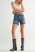 Women's Just Black Denim Vintage HR Short in Medium Wash