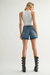 Women's Just Black Denim Vintage HR Short in Medium Wash