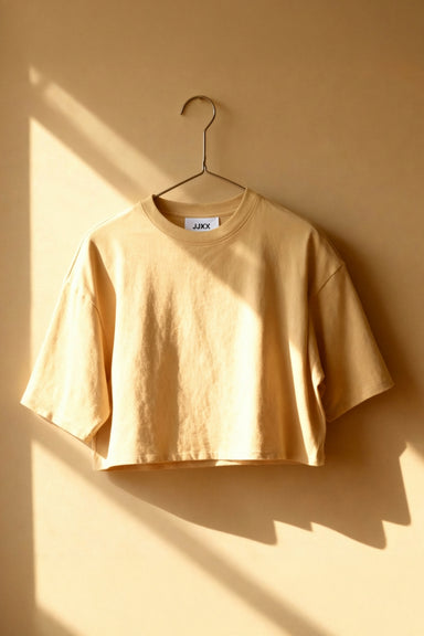Women's JJXX Andrea Boxy Crop Tee in Sunlight