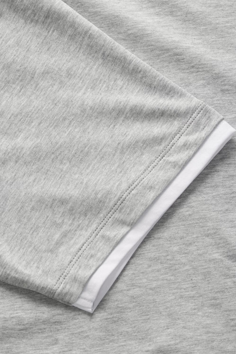 Women's JJXX Andrea Contrast Tee in Light Grey Melange