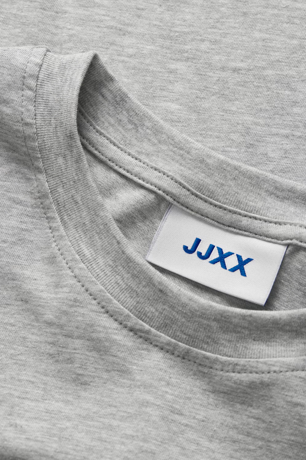 Women's JJXX Andrea Contrast Tee in Light Grey Melange