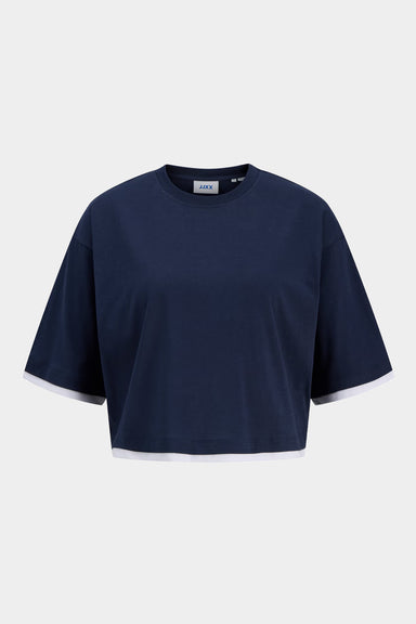 Women's JJXX Andrea Contrast Tee in Navy Blazer