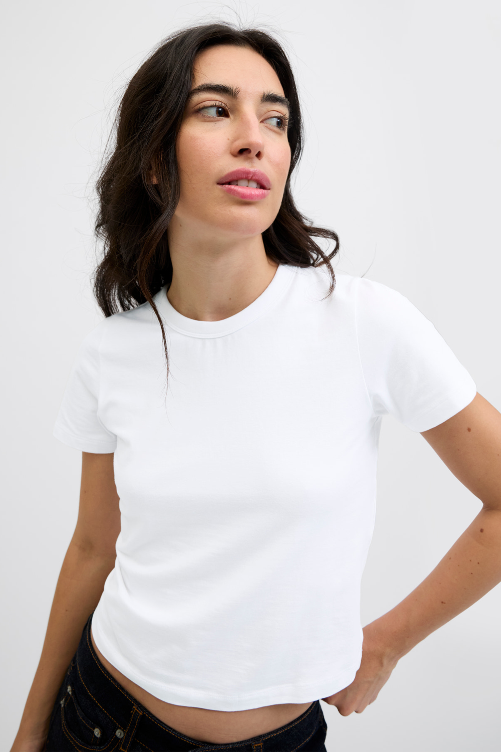 Women's Gigi Baby Tee in Bright White