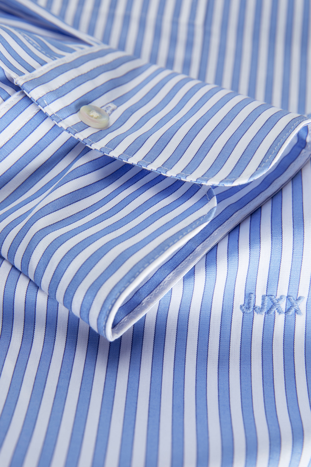 Women's JJXX Jamie Relaxed Poplin Shirt in Navy Blazer Stripes