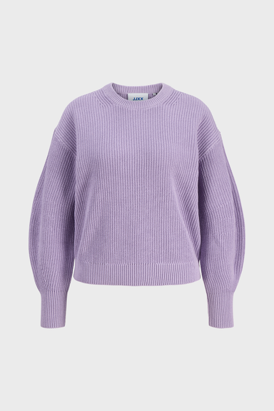 Women's JJXX Mila Knit Crew in Purple Rose