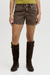 Women's JJXX Seville Mid Rise Short in Chocolate Brown
