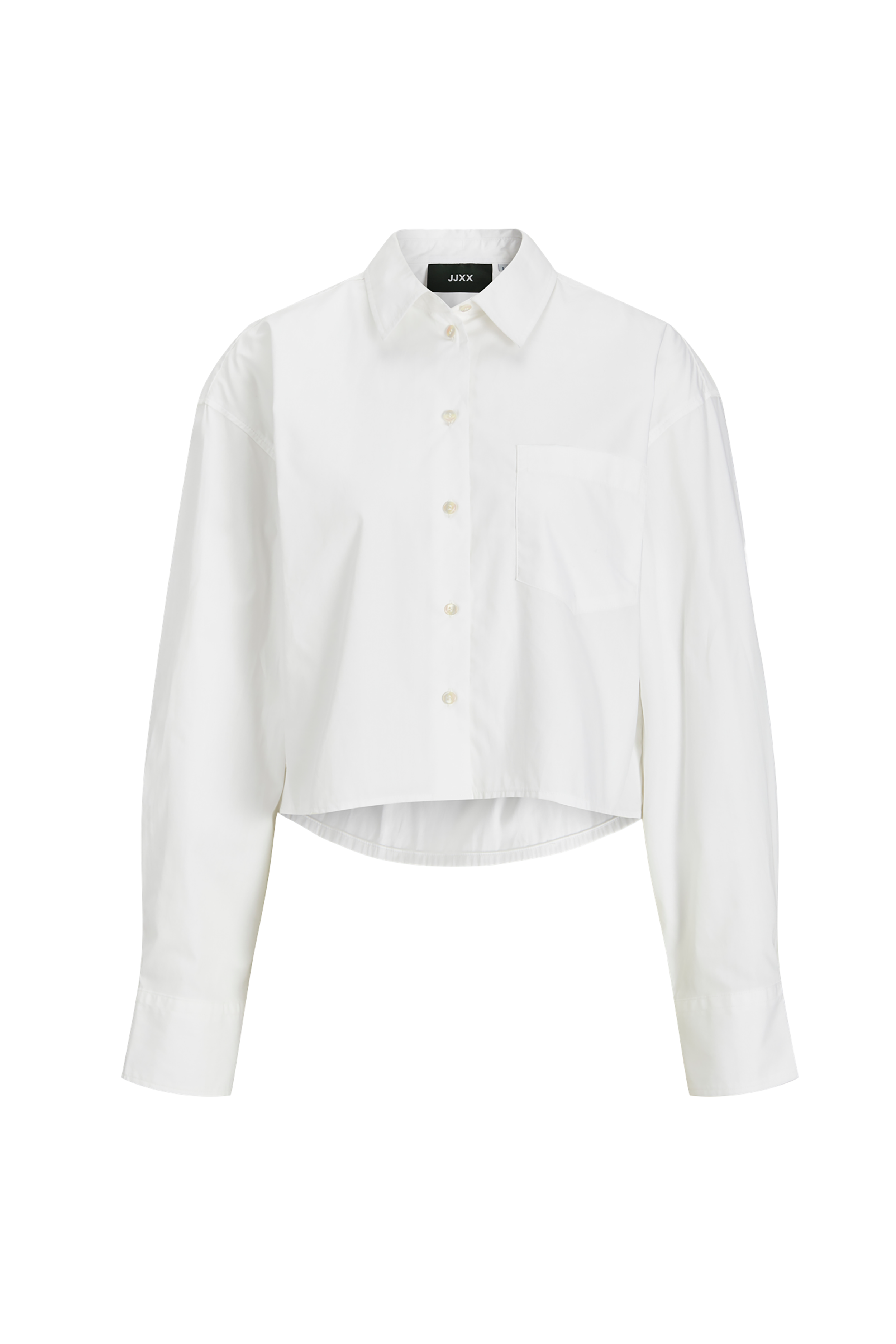 Jamie LS Poplin Crop Shirt