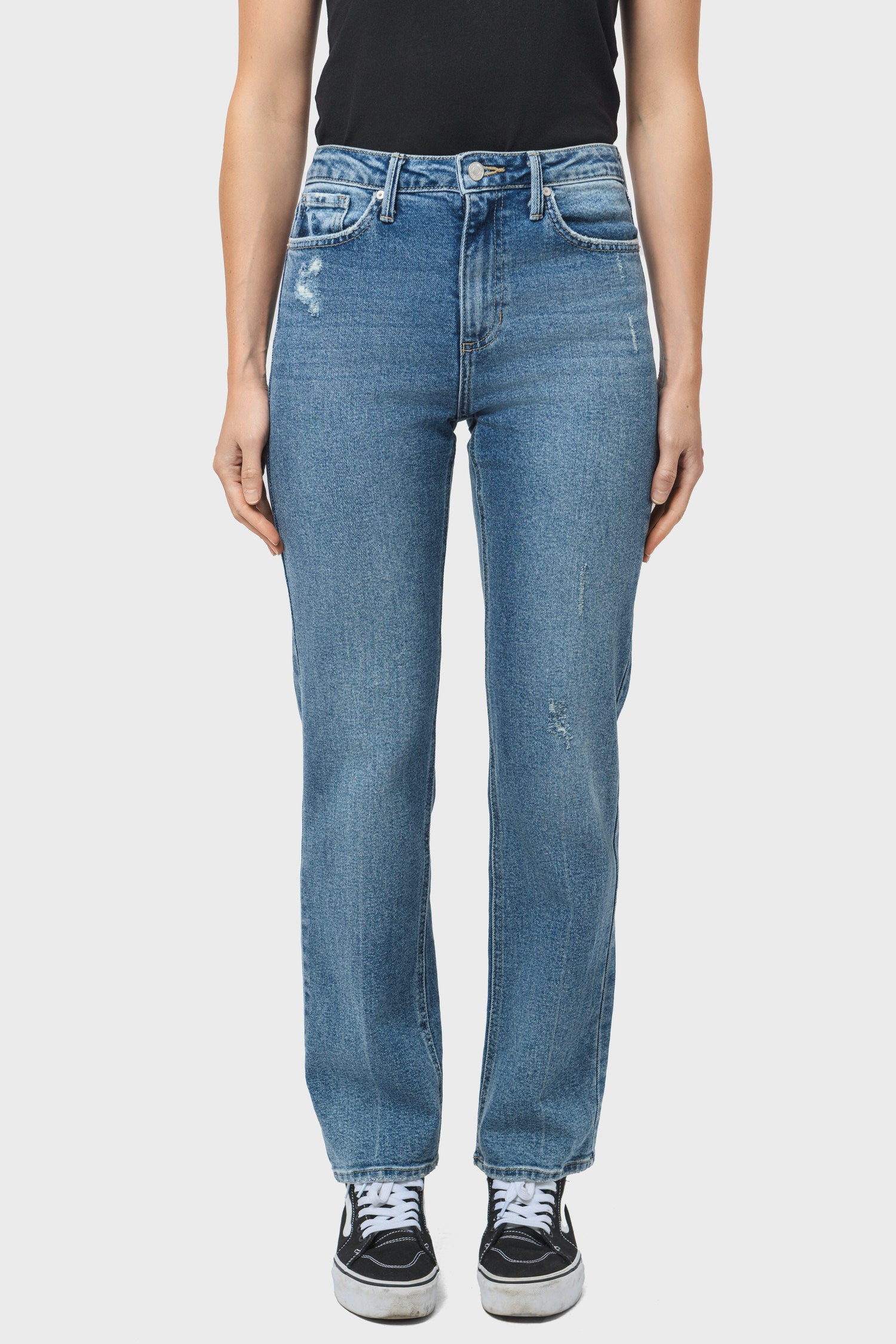 Women's Just Black Denim True Straight Vintage in Medium Wash
