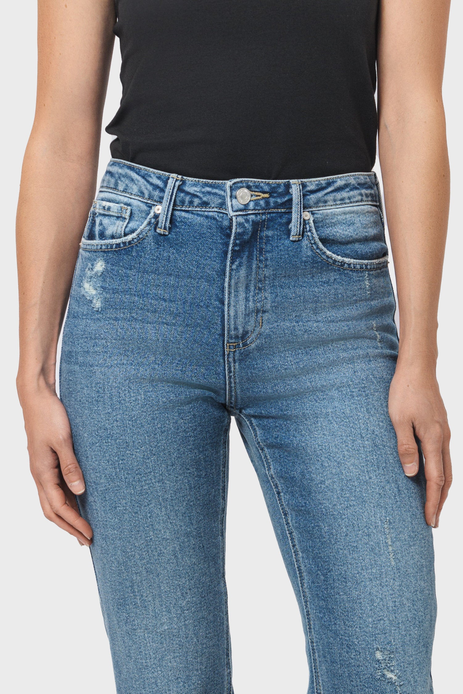 Women's Just Black Denim True Straight Vintage in Medium Wash