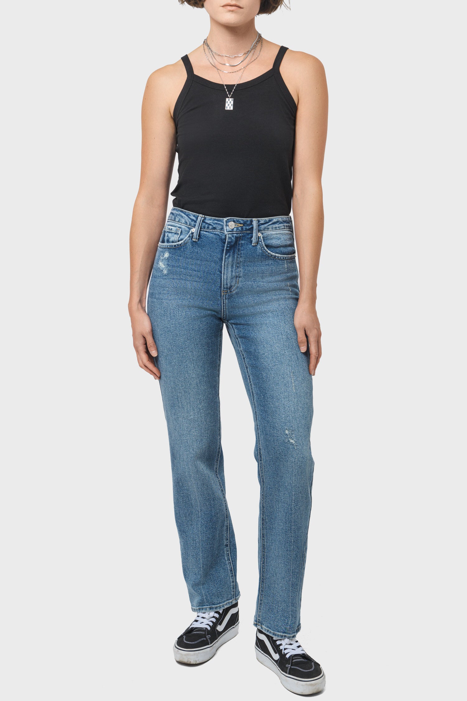 Women's Just Black Denim True Straight Vintage in Medium Wash