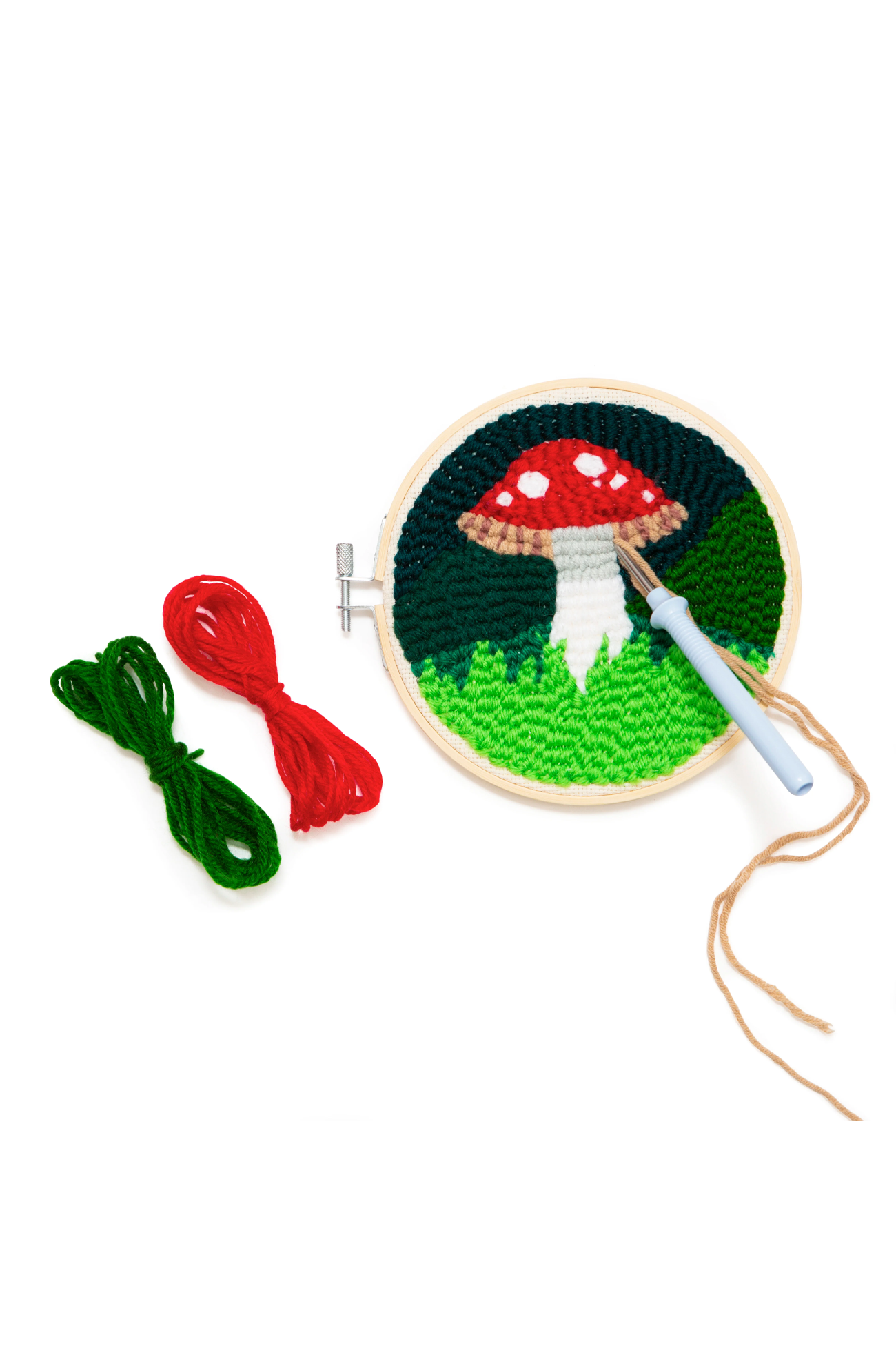 Kikkerland Mushroom Punch Needle Kit