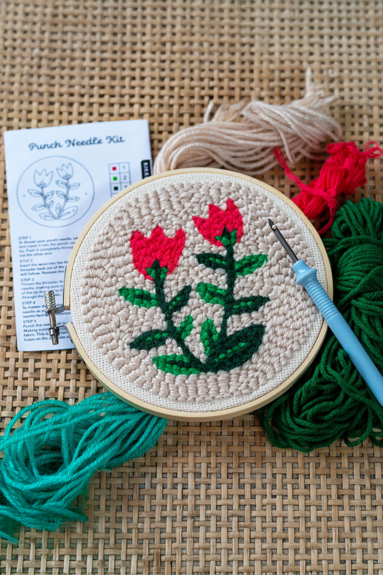 Kikkerland Tulips Punch Needle Kit