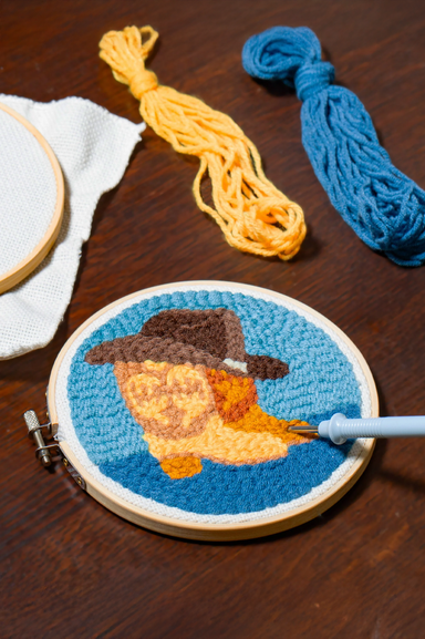 Kikkerland Western Punch Needle Kit