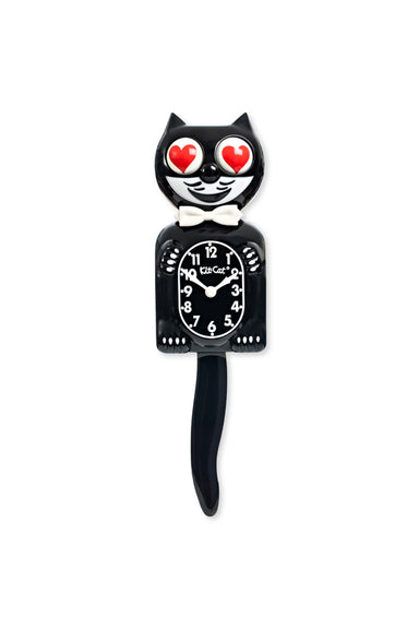 California Clock Company Kit-Cat Klock in Classic Black Heart Eyes