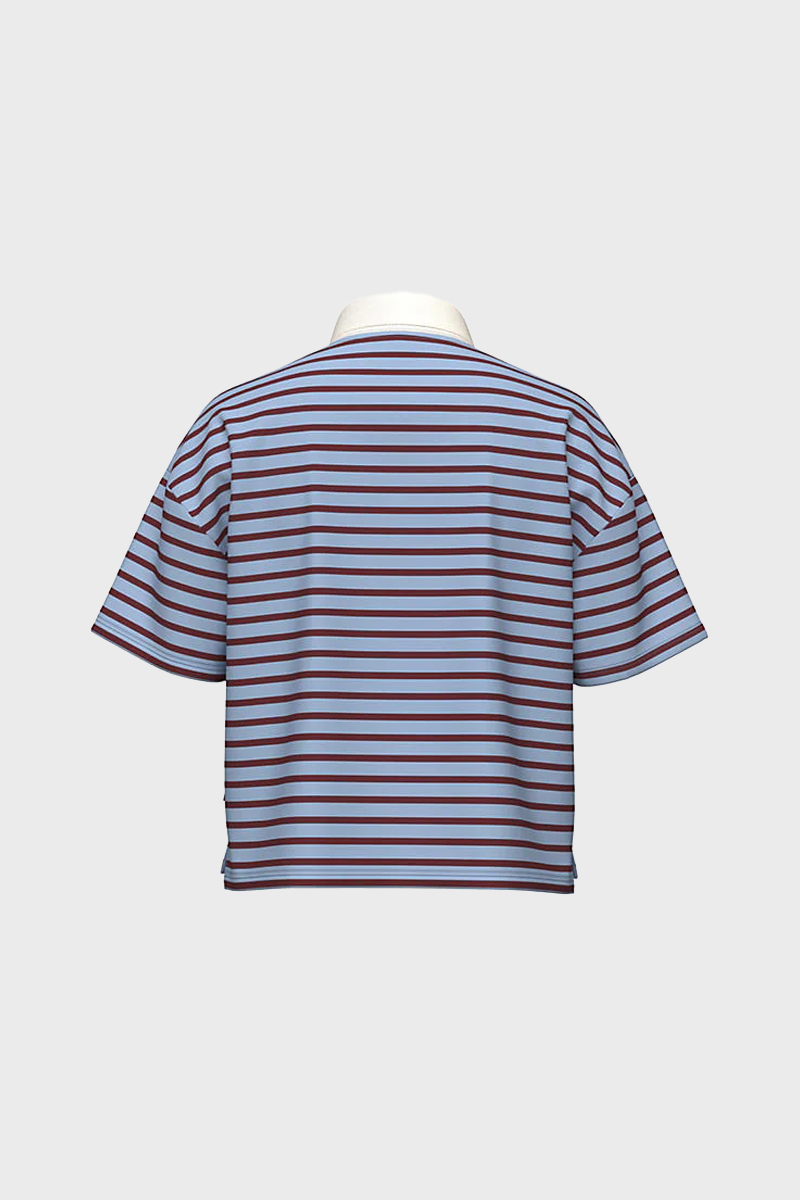 Women's Levi's Aries Rugby Polo in Allie Stripe Chambray
