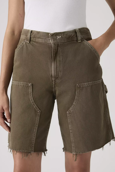 Women's Levi's Baggy Dad Utility Short in Washed Canteen