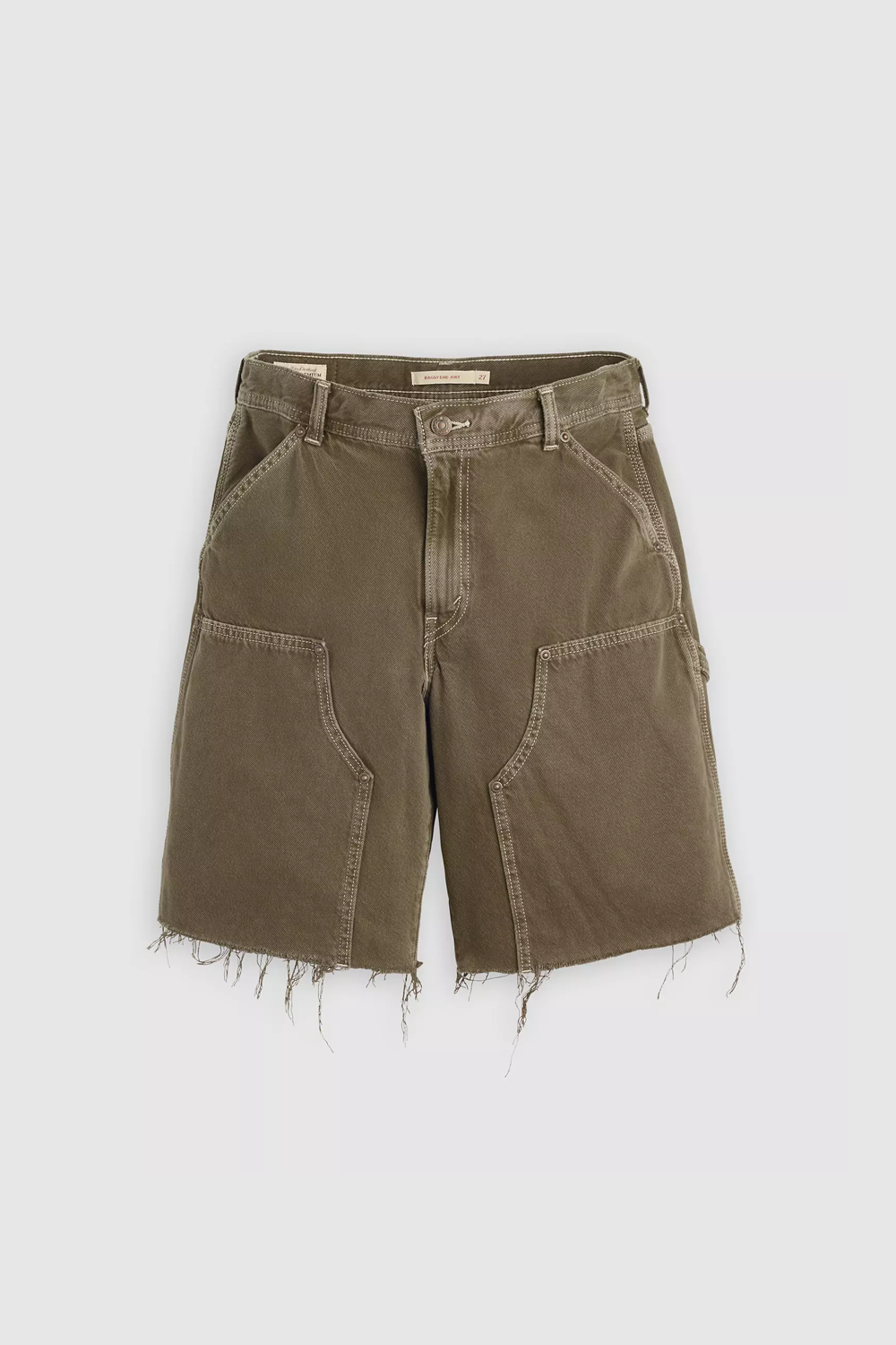 Women's Levi's Baggy Dad Utility Short in Washed Canteen
