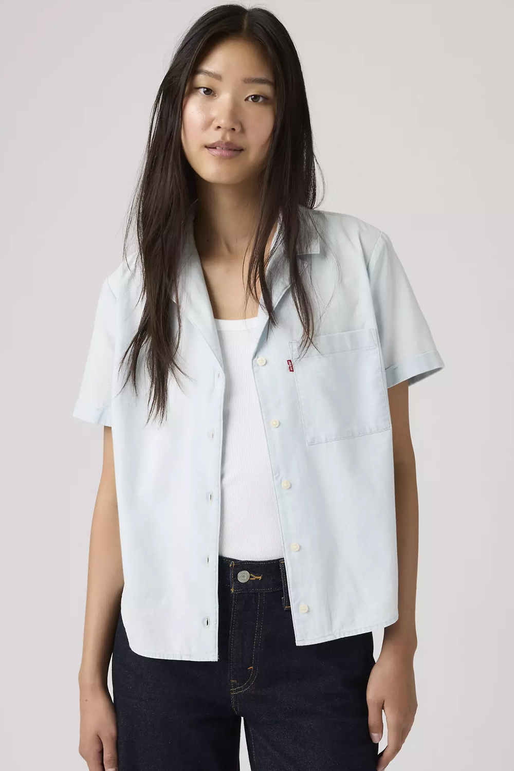 Women's Levi's Bennie SS Camp Shirt in Watch Me
