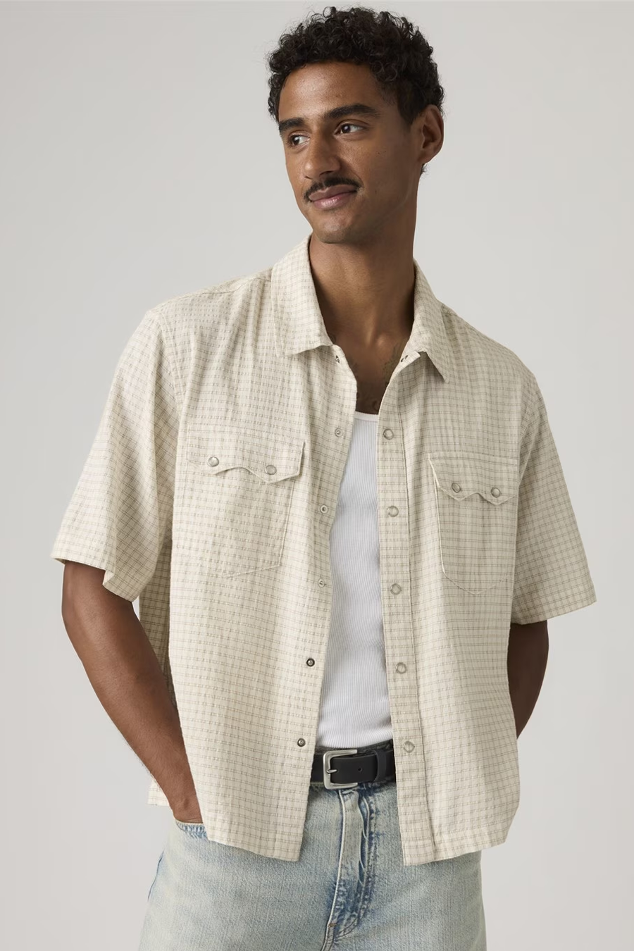 Men's Levi's SS Boxy Western in Criss Cross