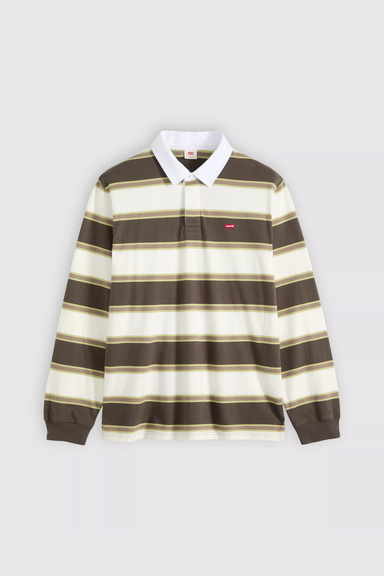 Men's Levi's Classic L/S Rugby in Branco Stripe