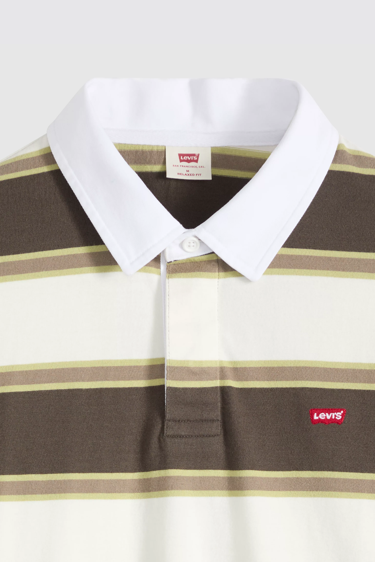 Men's Levi's Classic L/S Rugby in Branco Stripe