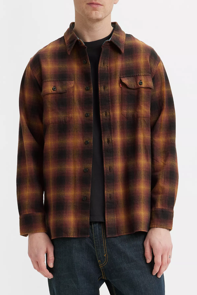Men's Levi's Classic Worker in Scottie Plaid Tobacco