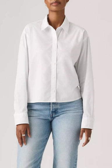 Women's Levi's Cropped Harlie Shirt in Bright White