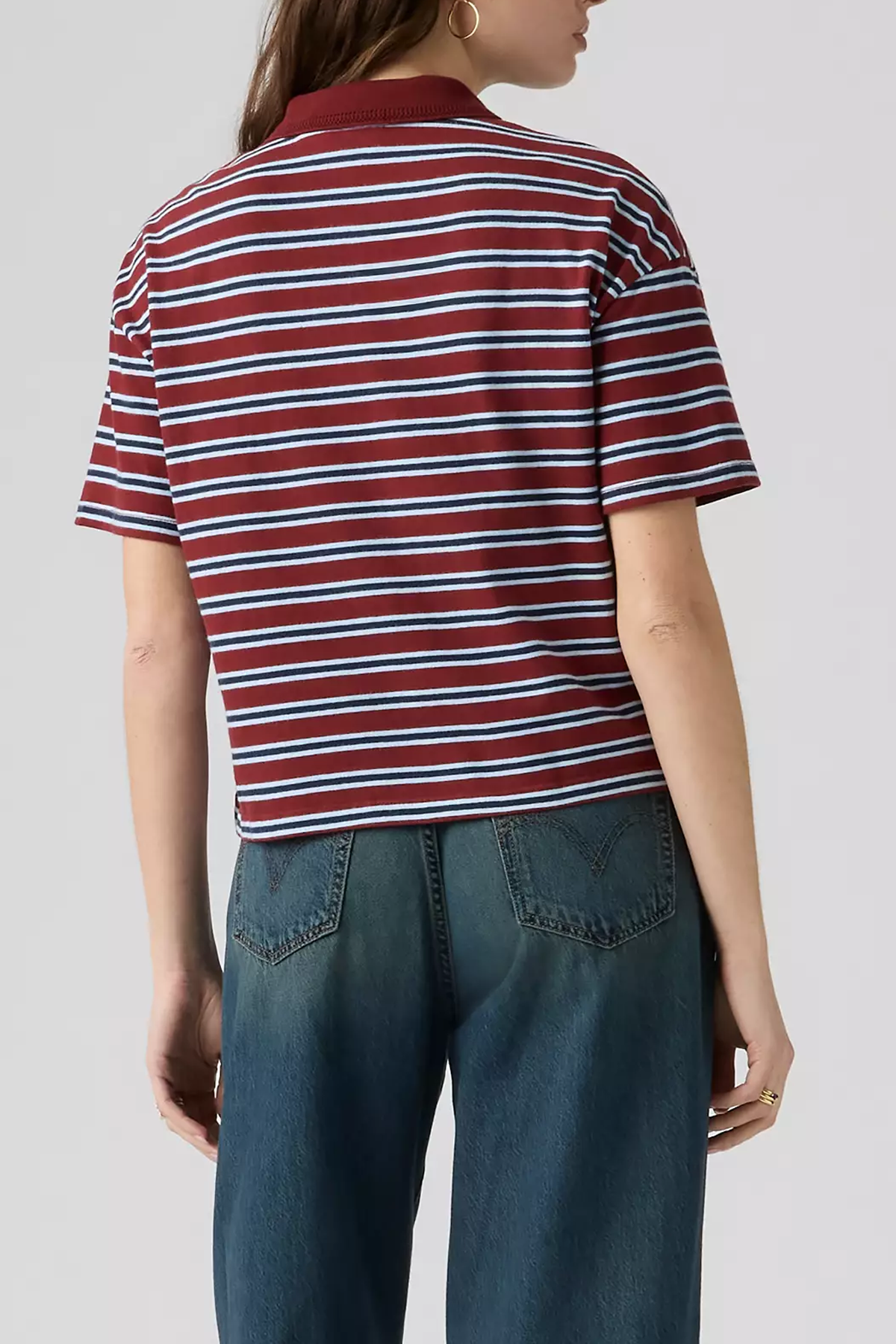 Women's Levi's Didion Rugby Polo in Warm Cabarnet