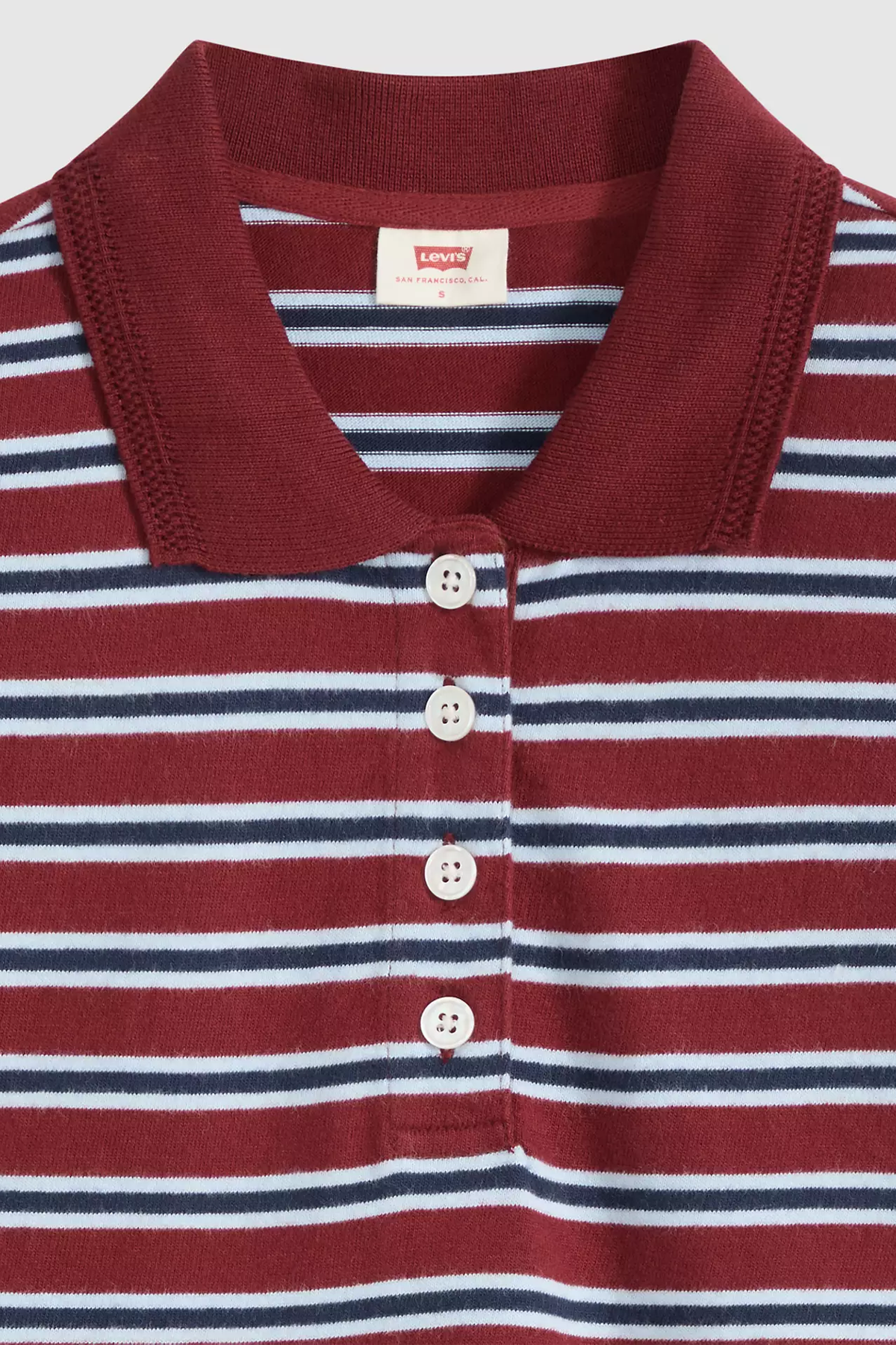 Women's Levi's Didion Rugby Polo in Warm Cabarnet