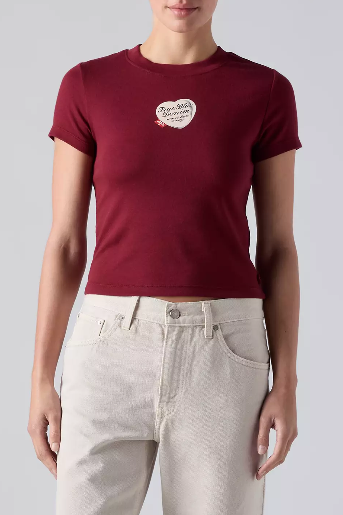 Women's Levi's Graphic Essential Baby Tee in True Blue Locket