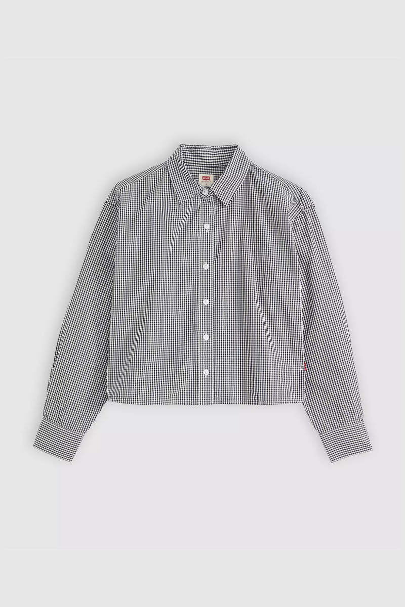 Women's Levi's Cropped Harlie Shirt in Micro Gingham