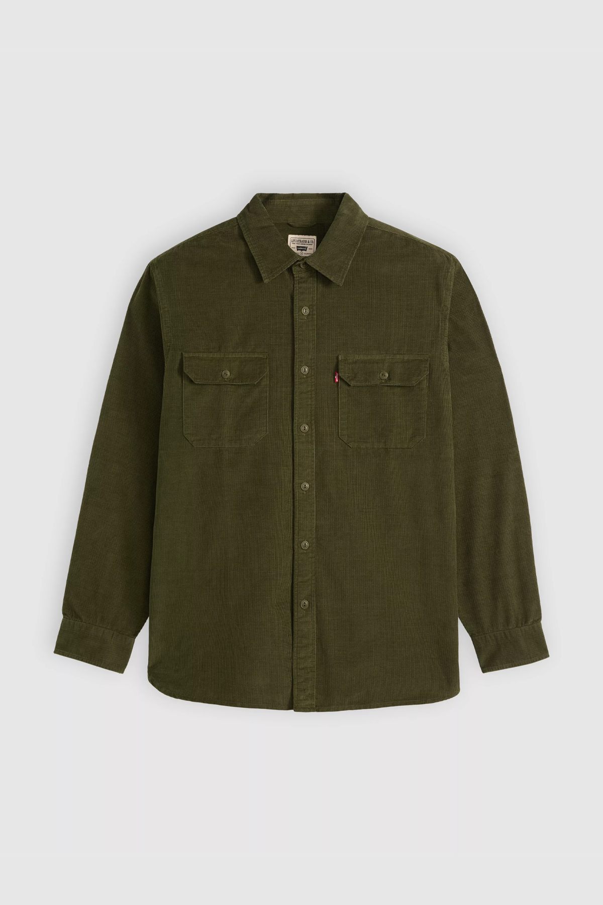 Men's Levi's Jackson Worker in Olive Night Waffle Cord