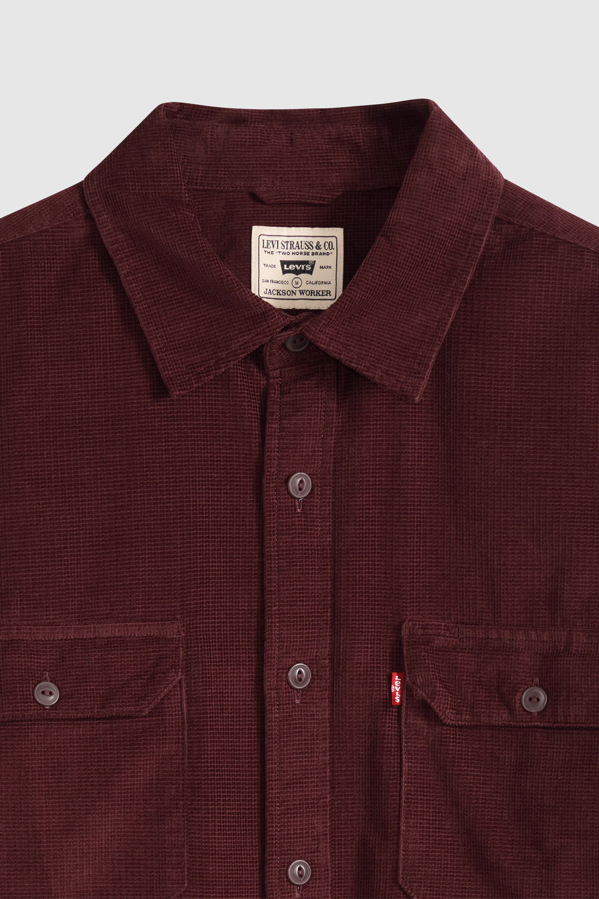 Men's Levi's Jackson Worker in Vineyard Wine Cord