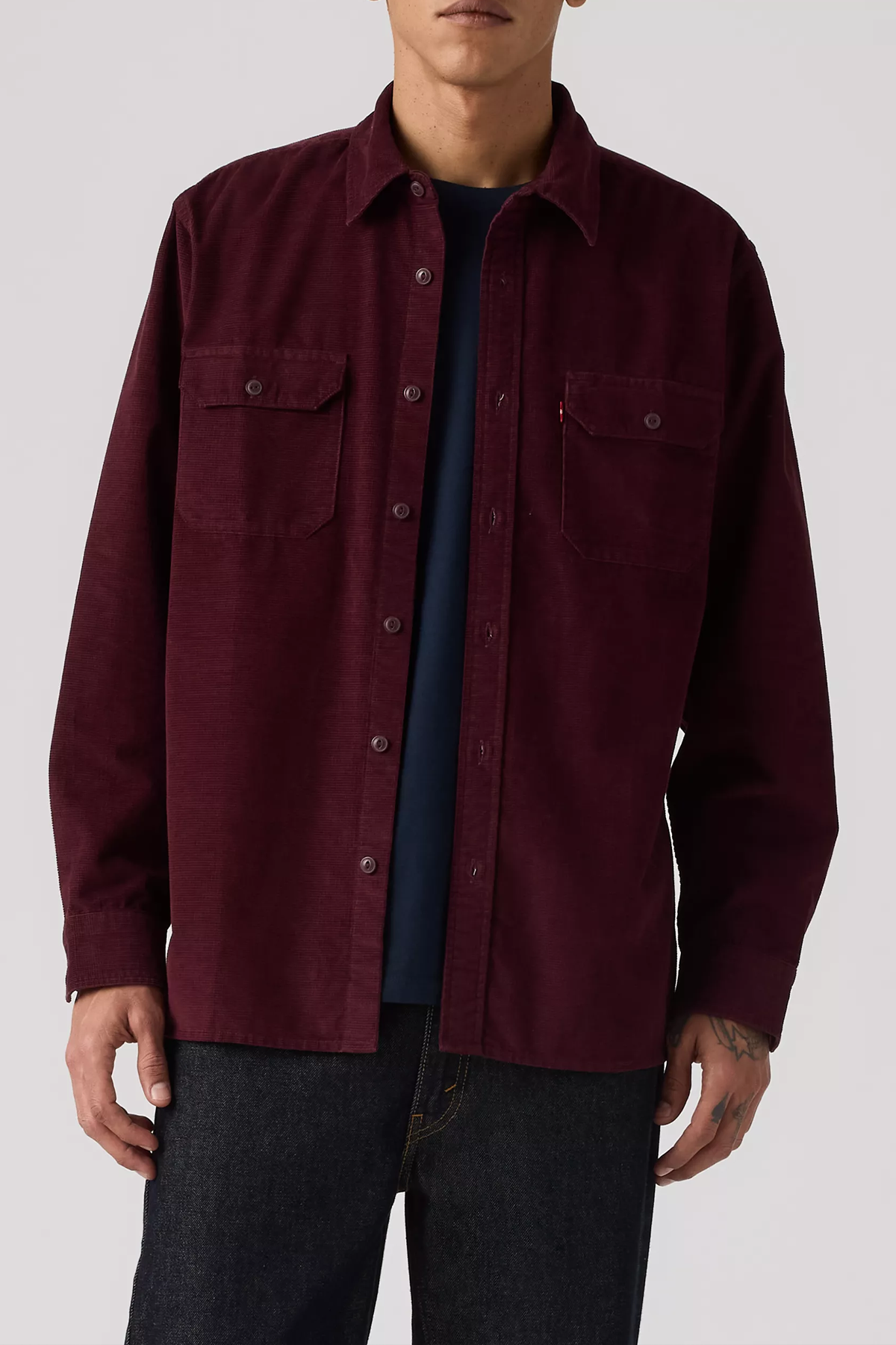 Men's Levi's Jackson Worker in Vineyard Wine Cord