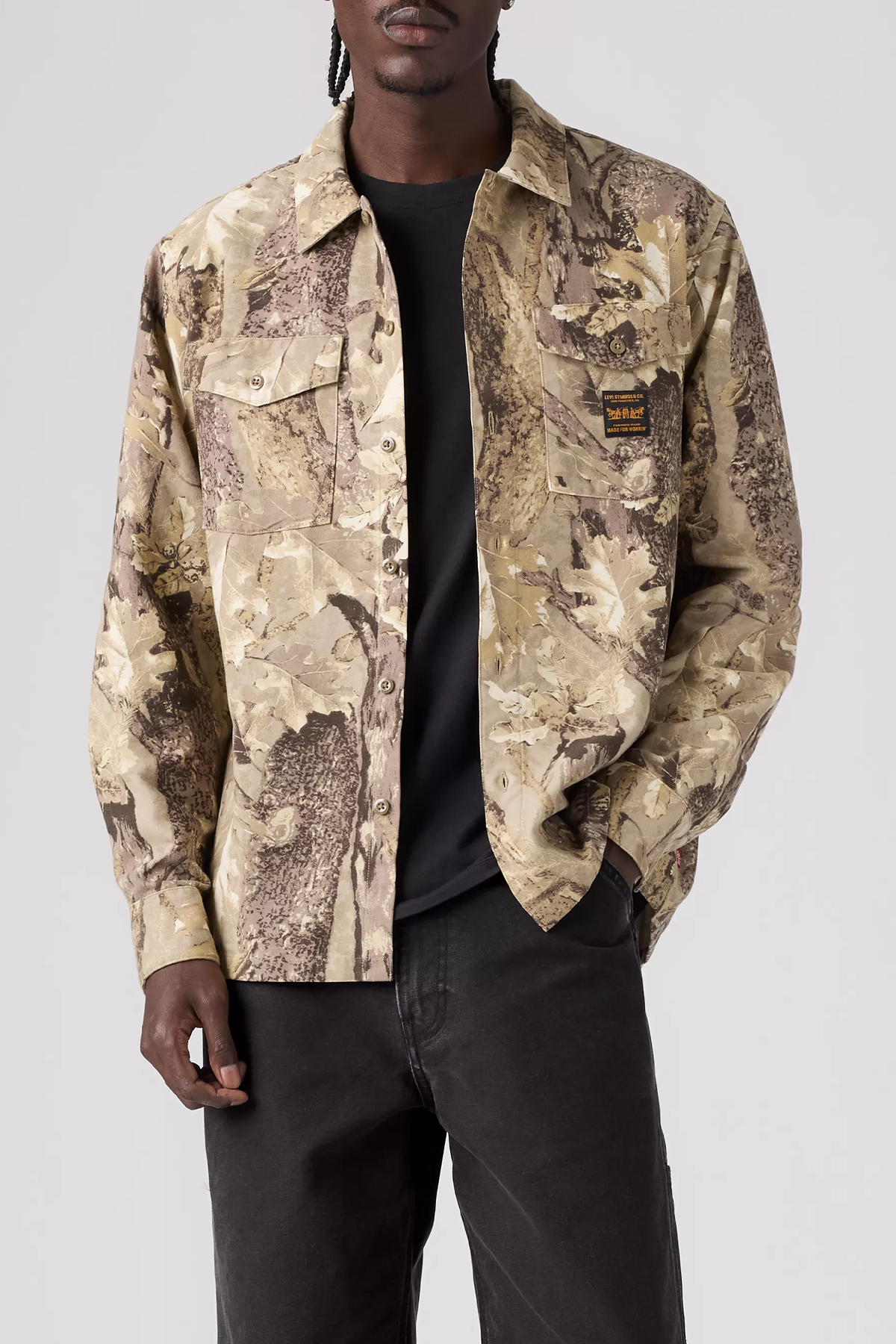 Men's Levi's L/S Worker in Forest Camo