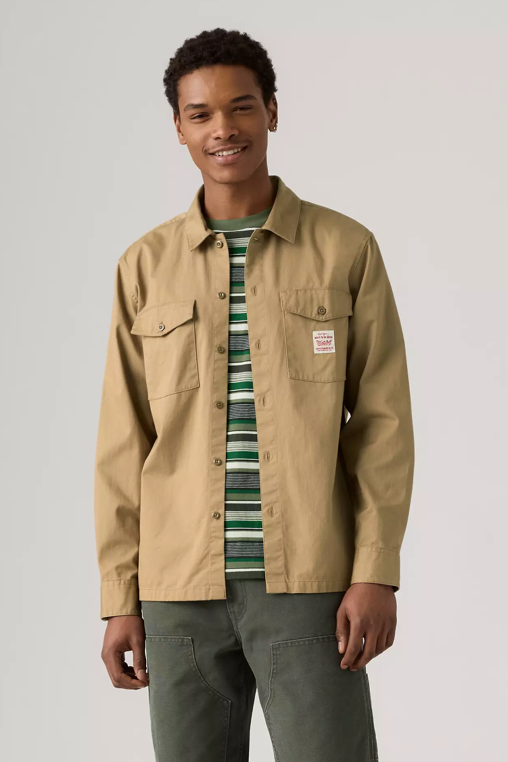 Men's Levi's LS Worker in Tiger's Eye Twill