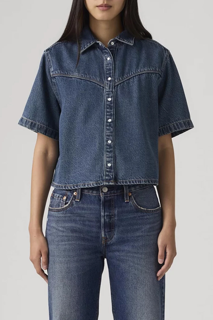 Women's Levi's Logan SS Denim Shirt in Tinted Times